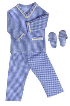 Dollhouse Miniature Men's Pajama with Slippers